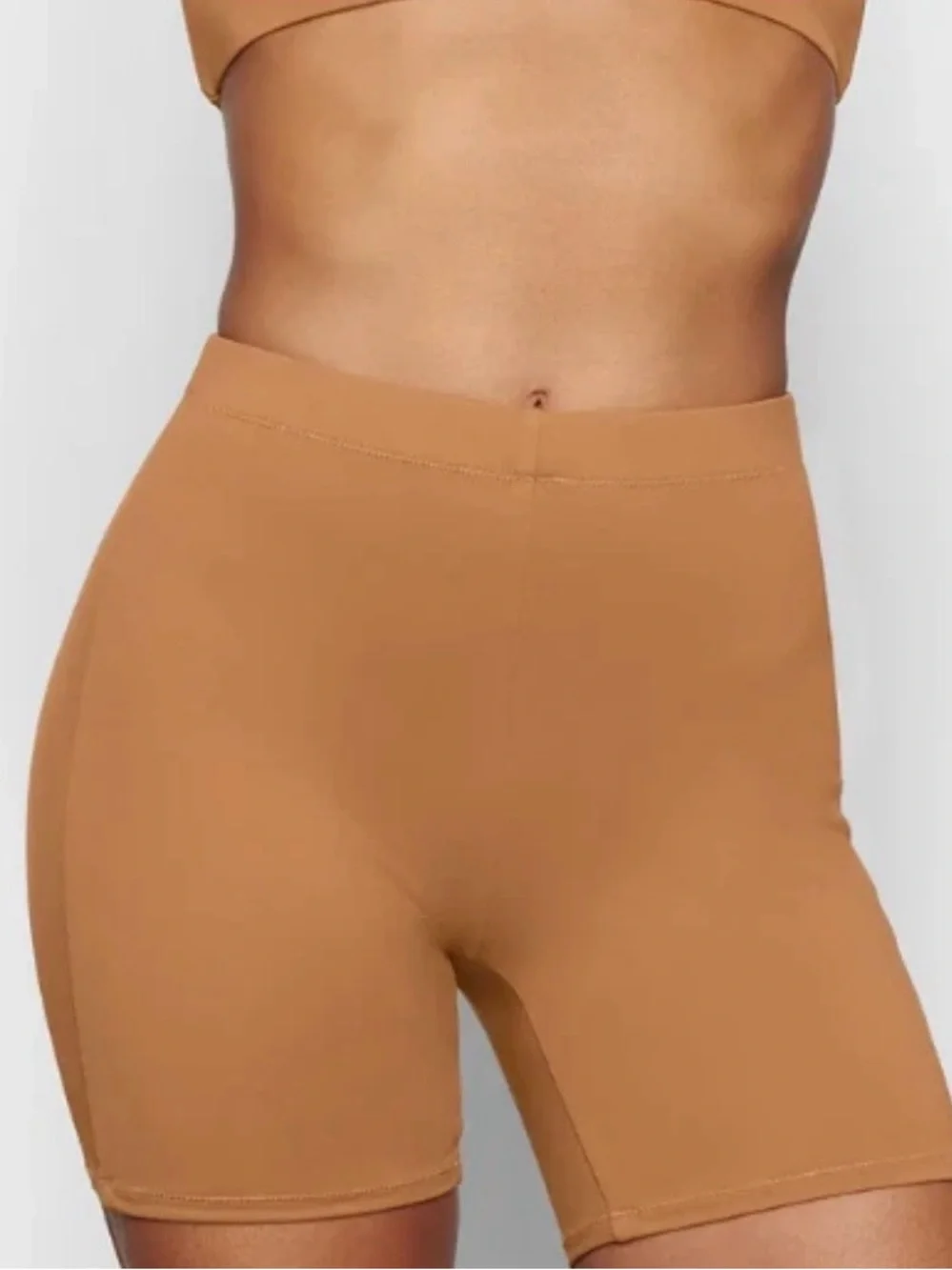 Skims 2PC NWT Swim long sleeve underwire swim Top & Shorts Size XXS Almond